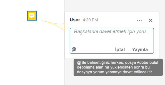 Dikkat çekmek için @ sembolünü kullanarak inceleyenleri etiketleyin