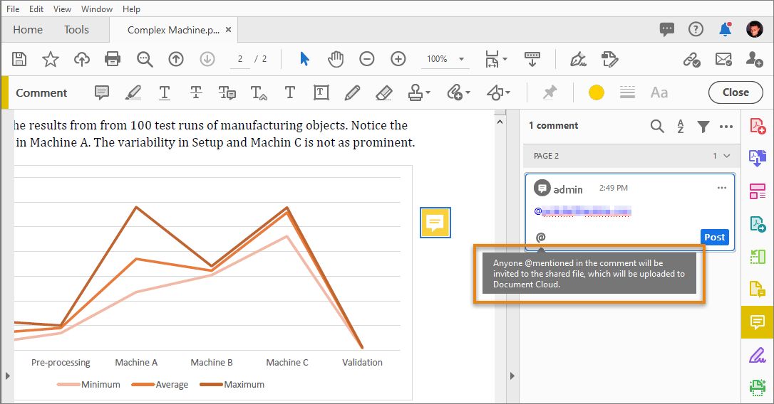 استخدم ‎@mentions لبدء عملية مراجعة