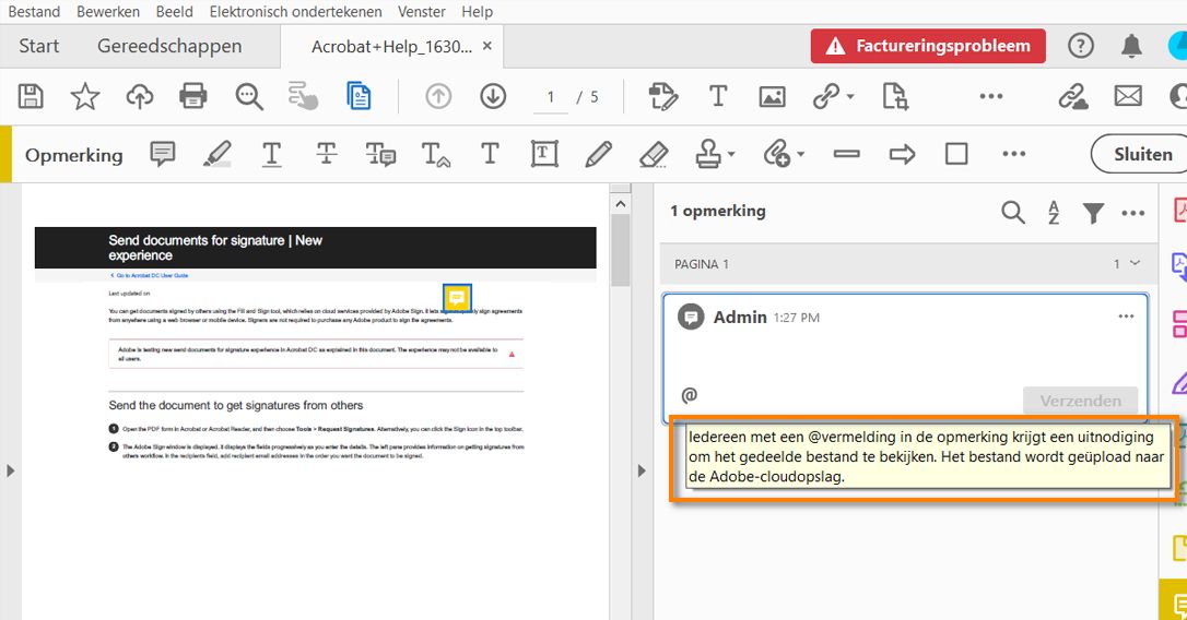 @-vermeldingen gebruiken om een revisie te starten