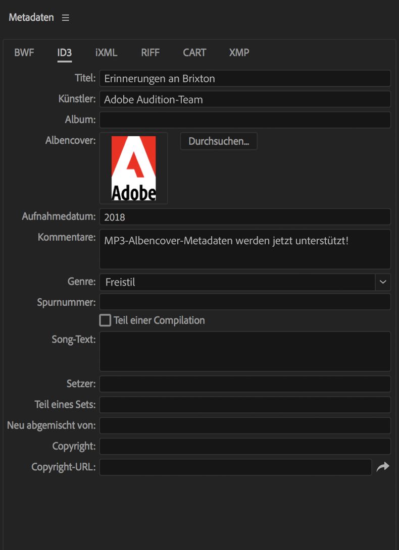 Albencover für MP3-Dateien