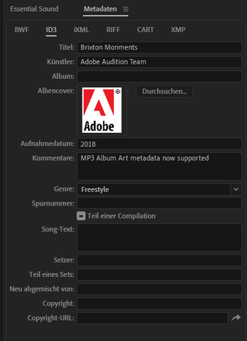 Albencover für MP3-Dateien