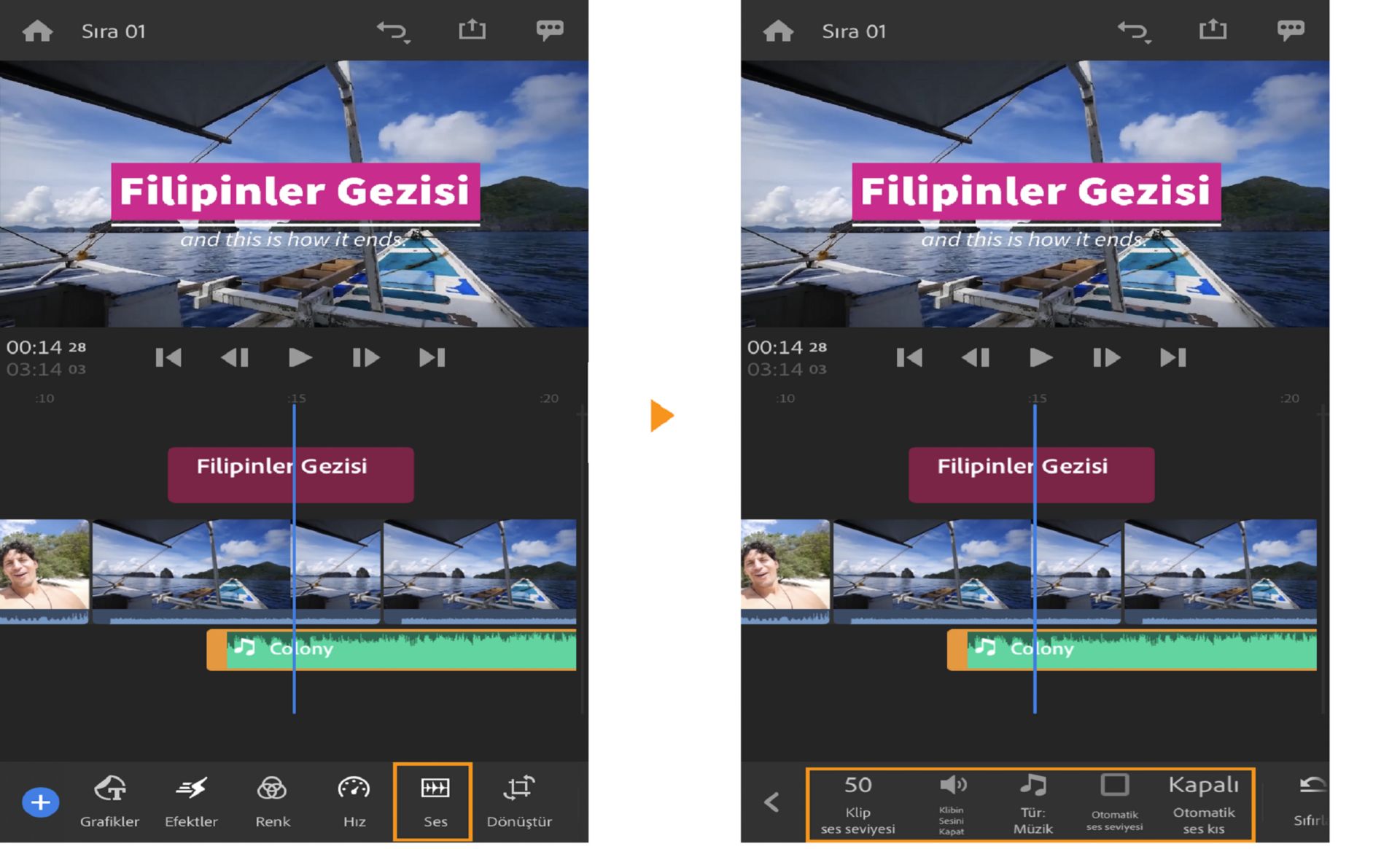 Ses ekleme ve düzenleme