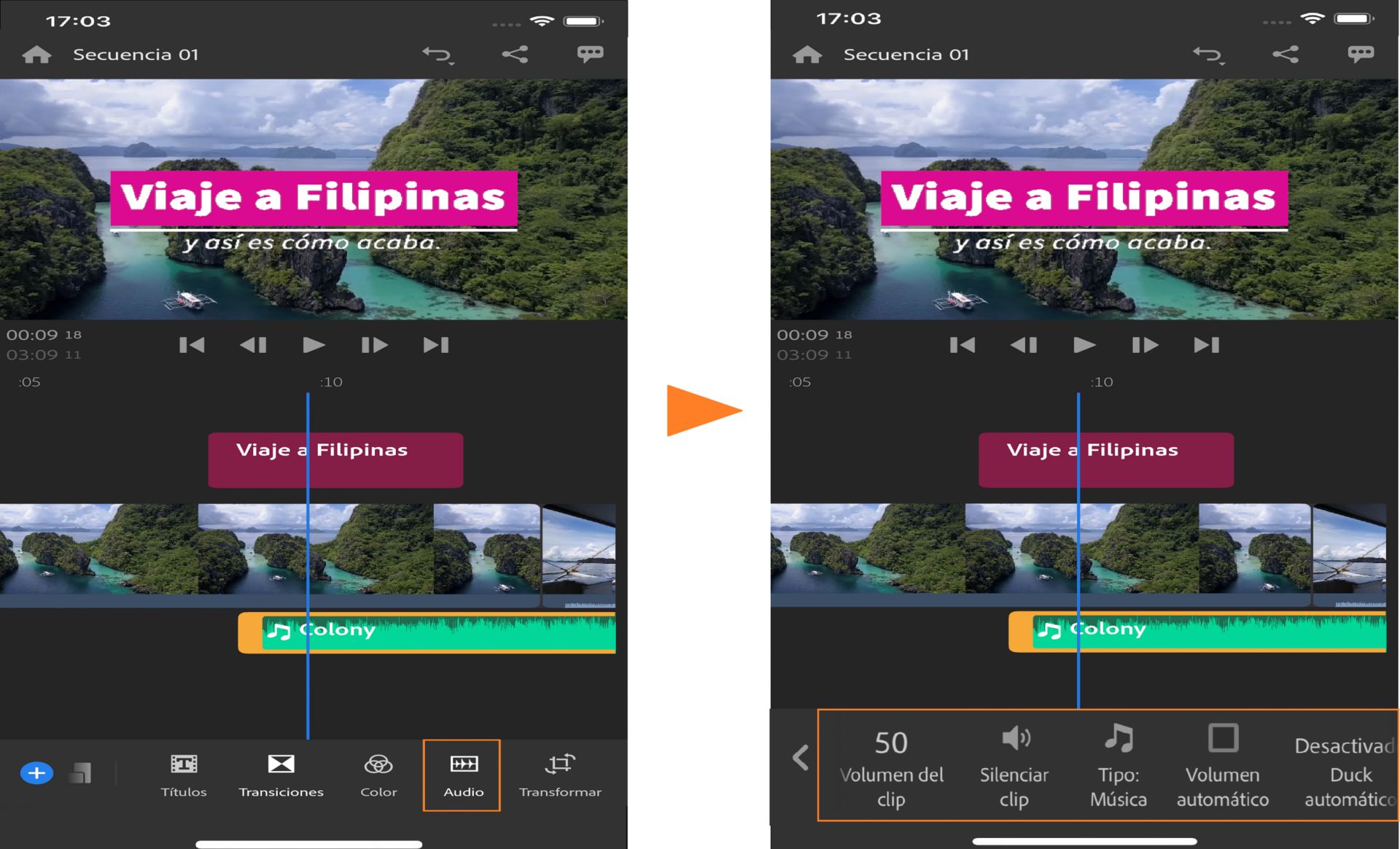 Agregar y editar audio