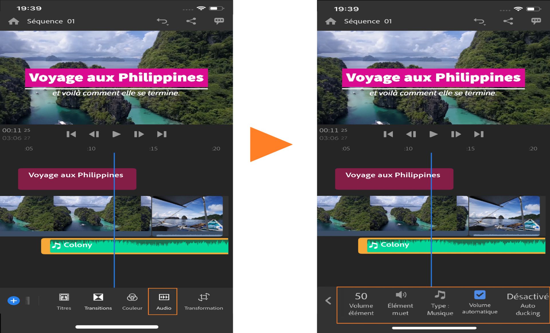 Ajout et modification de contenu audio