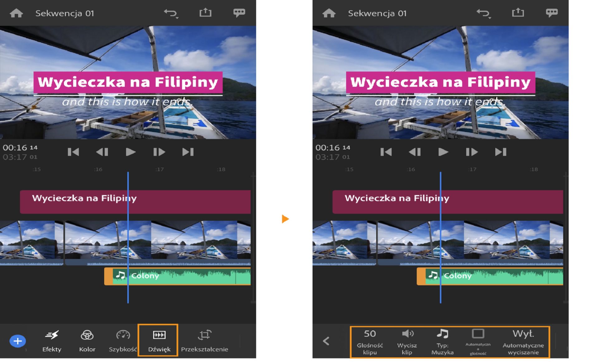 Dodawanie i edytowanie dźwięku