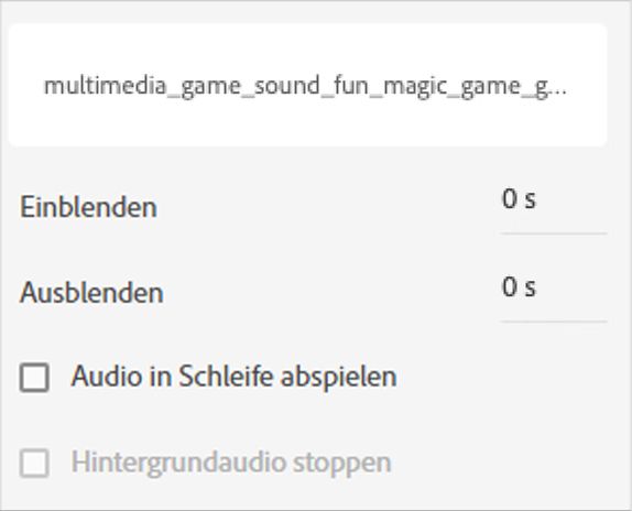 Bearbeiten von Audio