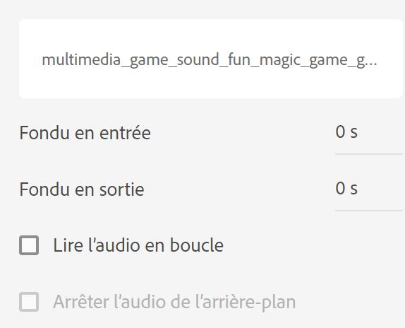 Modification de l’audio