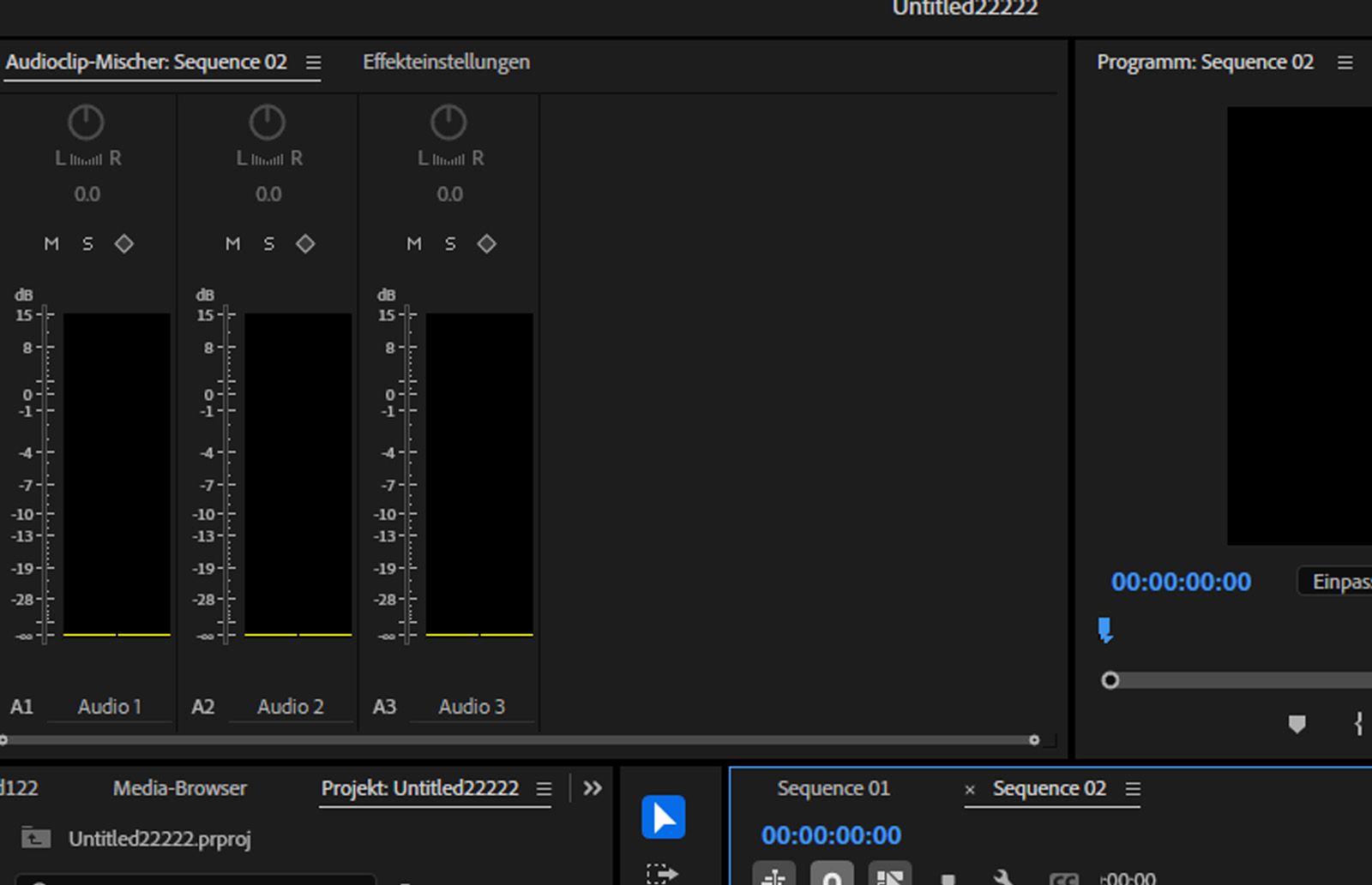 Der geöffnete Abschnitt „Audioclip-Mischer“ mit Optionen zum Anpassen der Lautstärke und Balance des Clips.