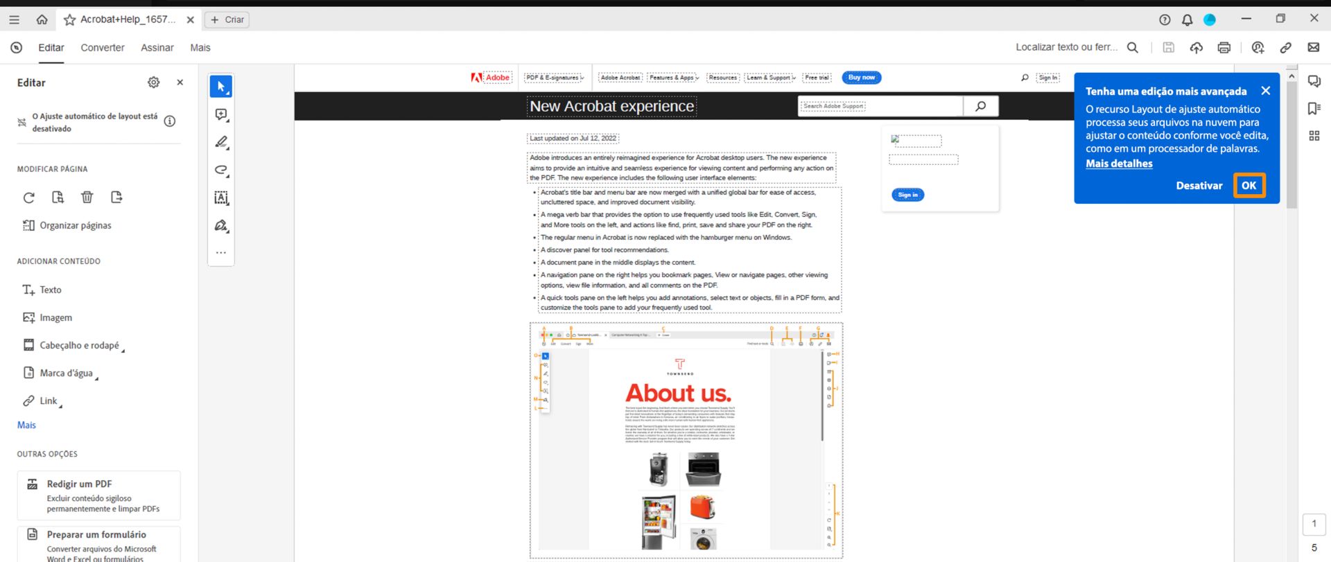 Obtenha o prompt de experiência de edição mais eficiente