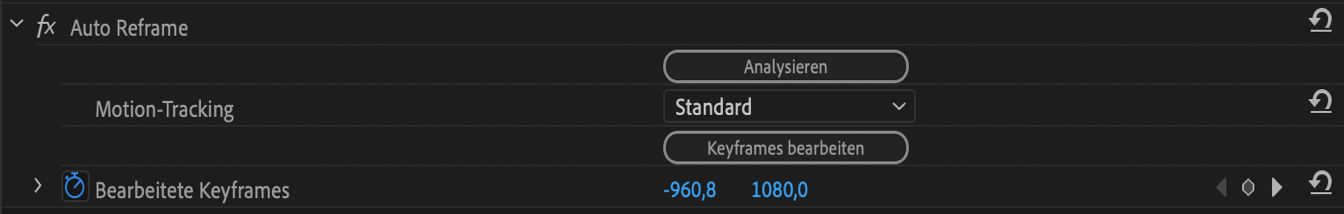 Kopieren und Bearbeiten von Keyframes