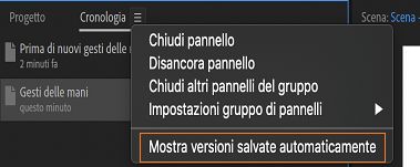 Visualizza opzioni segnalibri automatici