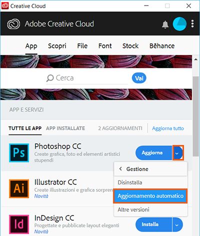 Gestione aggiornamento automatico