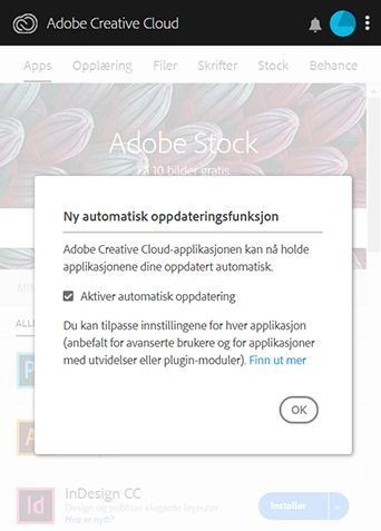 Ny automatisk oppdateringsfunksjon