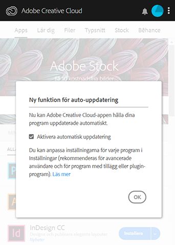 Ny funktion för auto-uppdatering