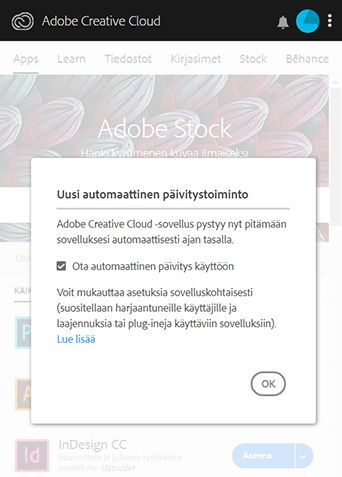 Uusi automaattinen päivitystoiminto