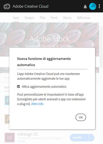 Nuova funzione Aggiornamento automatico