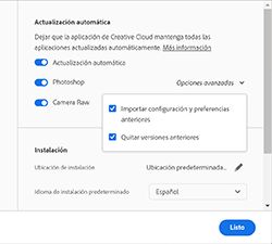 Usar por primera vez Actualización automática