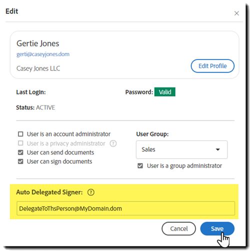 Tilføj automatisk delegering