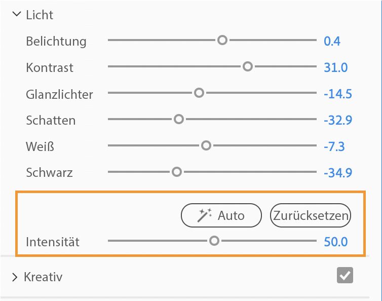 Auto-Farbe verwendet Framesampling, um Korrekturen auf den gesamten Clip anzuwenden, nicht nur auf den aktuellen Frame.