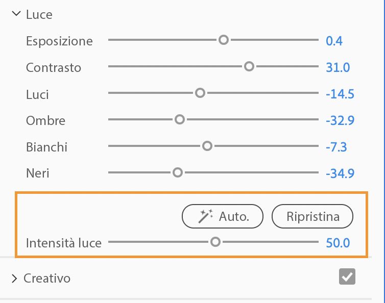 Colore automatico utilizza il campionamento dei fotogrammi per applicare le correzioni all’intera clip, non solo al fotogramma corrente.