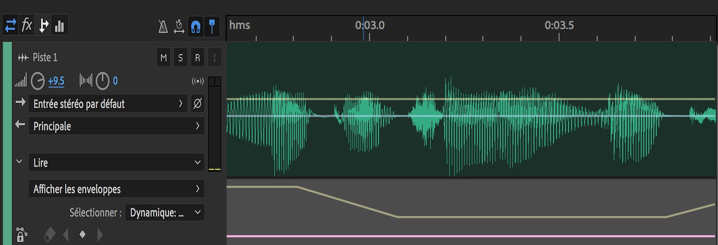 Automatisation des paramètres de piste dans le panneau Éditeur