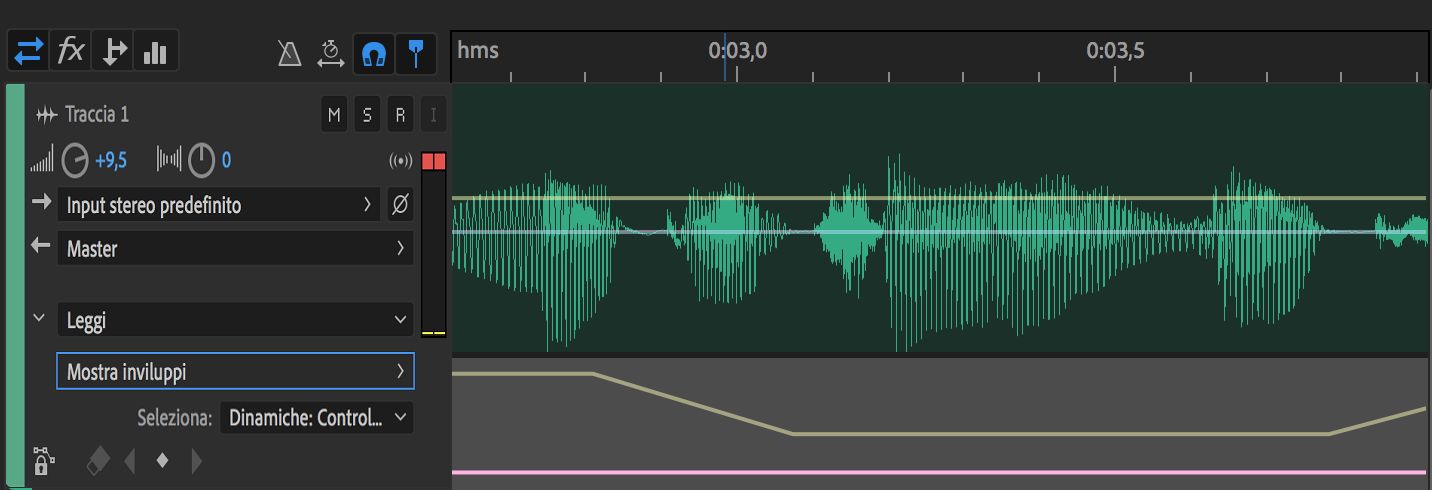 Automazione delle impostazioni delle tracce nel pannello Editor