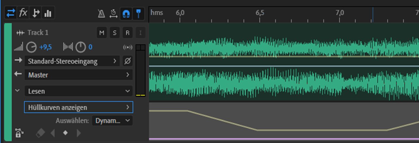 Automatische Track-Einstellungen im Editor