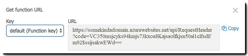 Kopiowanie adres URL funkcji