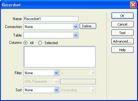 Datensatzgruppe (Dialogfeld)