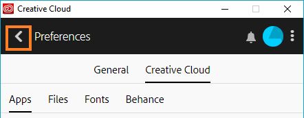 คลิกลูกศรย้อนกลับเพื่อกลับไปที่แอป