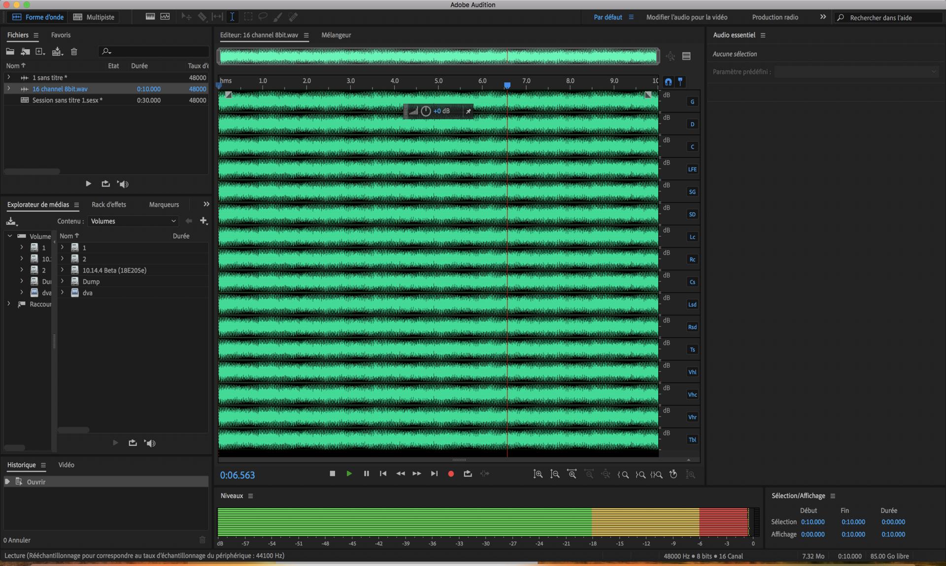 Vue de la forme d’onde de base