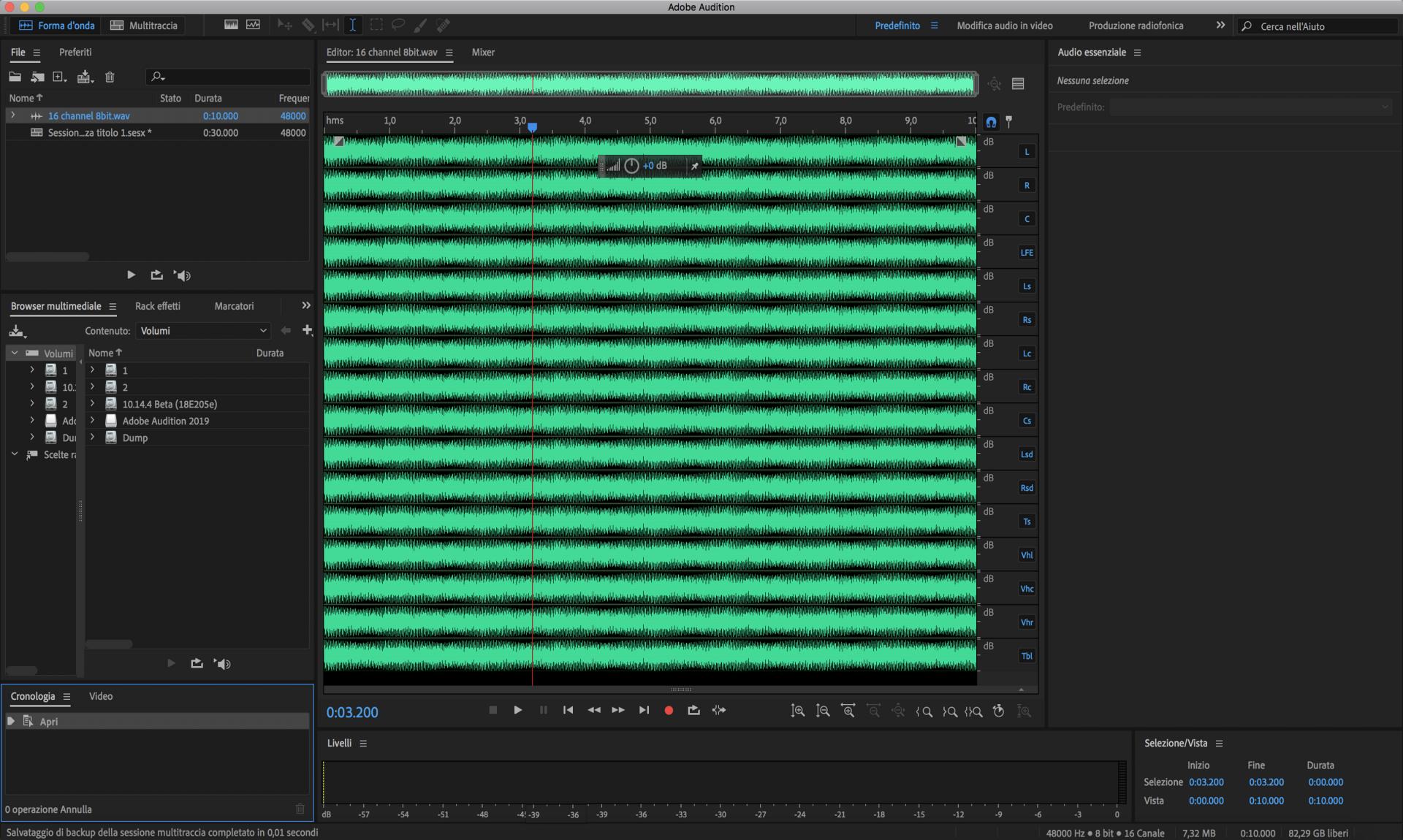 Vista forma d’onda di base