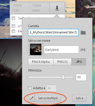 Estrazione di versioni con più risoluzioni di un’immagine