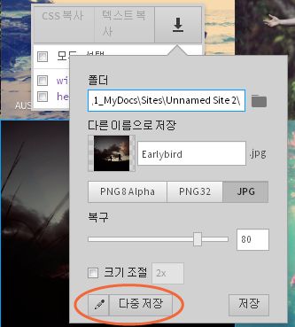 다양한 해상도 버전의 이미지 추출