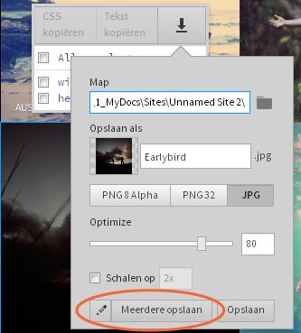 Meerdere afbeeldingsversies met verschillende resoluties extraheren