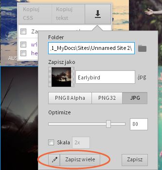 Wydzielanie wielu wersji obrazu z różną rozdzielczością