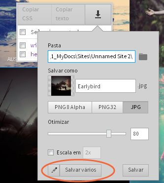 Extração de várias versões de resoluções de uma imagem