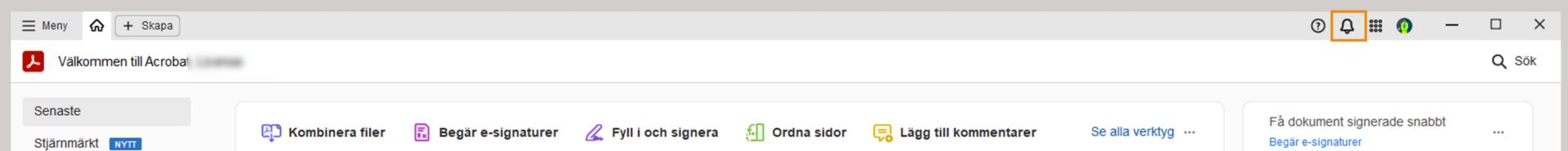 Aviseringar i Acrobat