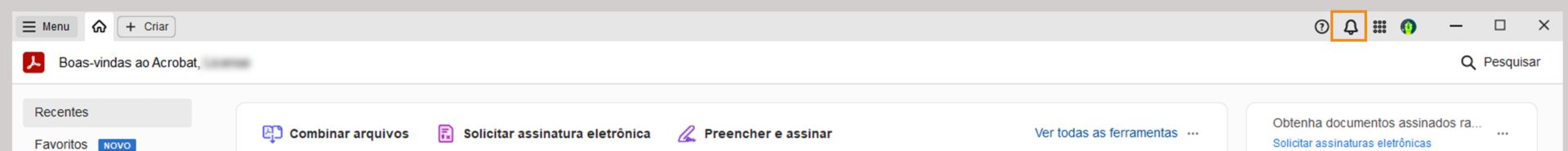 Notificações no Acrobat