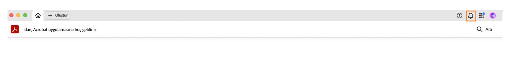 Acrobat bildirimleri