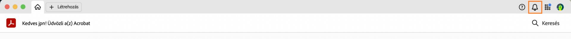 Értesítések az Acrobat programban
