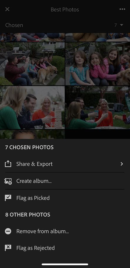 Opzioni del menu con tre puntini in Foto migliori