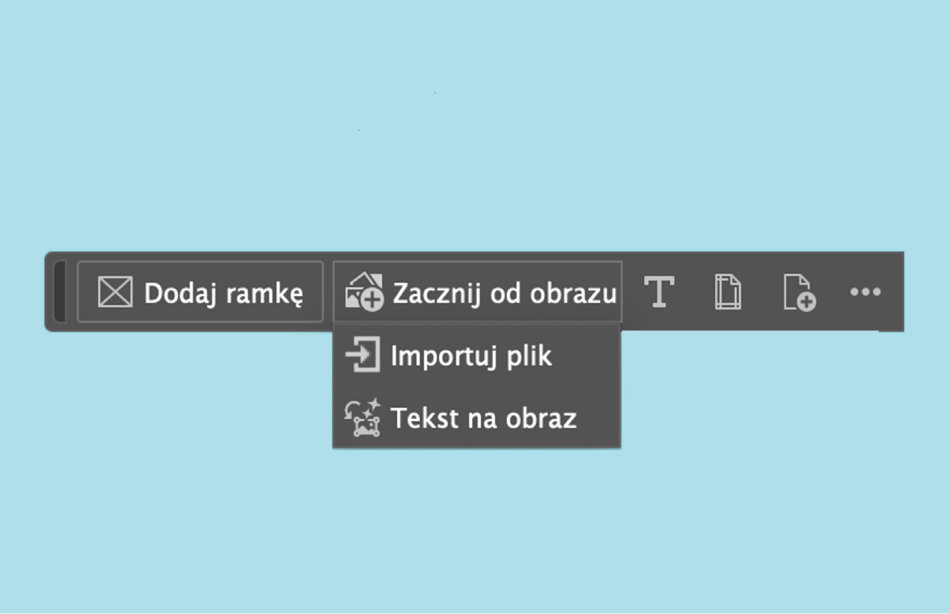 Zrzut ekranu opcji kontekstowego paska zadań dla pustego obszaru roboczego.