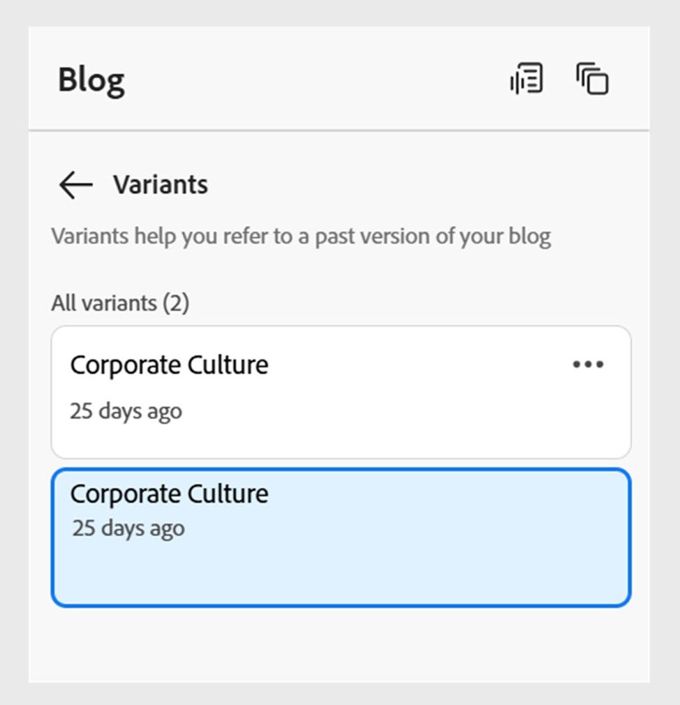 List of blog variants