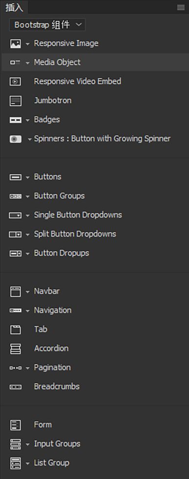 Bootstrap 4.0.0 中支持的组件