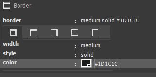 تعيين ألوان الحدود لجميع الجوانب