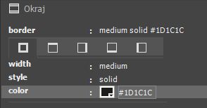 Nastavení barvy okraje na všech stranách