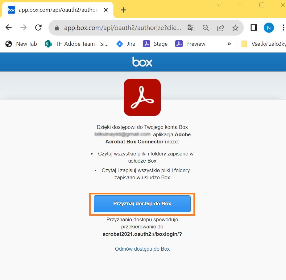 Udeliť prístup k úložisku Box