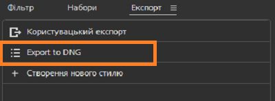 Дізнайтеся, як експортувати у формат DNG в Adobe Bridge