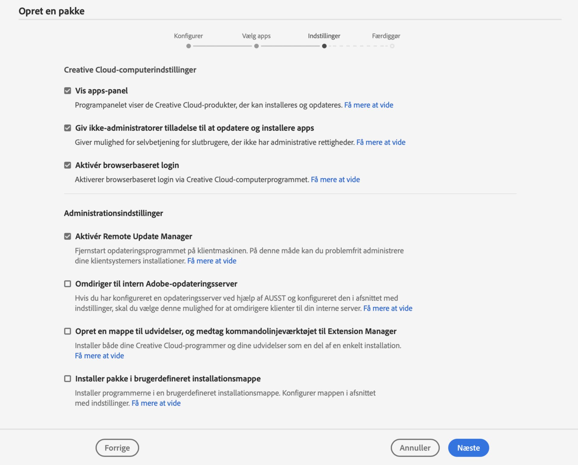 Aktivér browserbaseret login